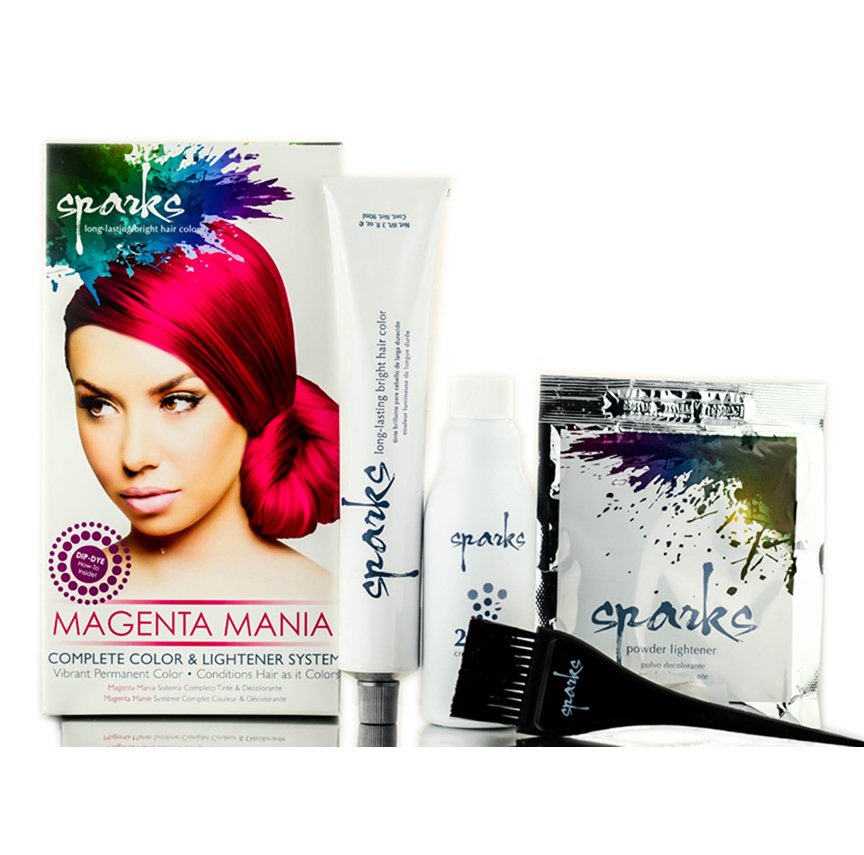 [SPARKS] COMPLETE COLOR & LIGHTENER SYSTEM HAIR DYE KIT VIBRANT